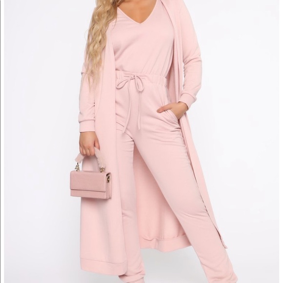Fashion Nova Pants - Fashion Nova Jumpsuit Set- mauve
